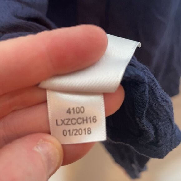 Aeoropostle Navy/Red Embroidered off The Shoulder Dress. Size Small. - Picture 8 of 8